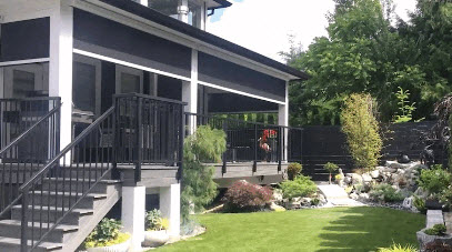 Motorized retractable screen for large patios